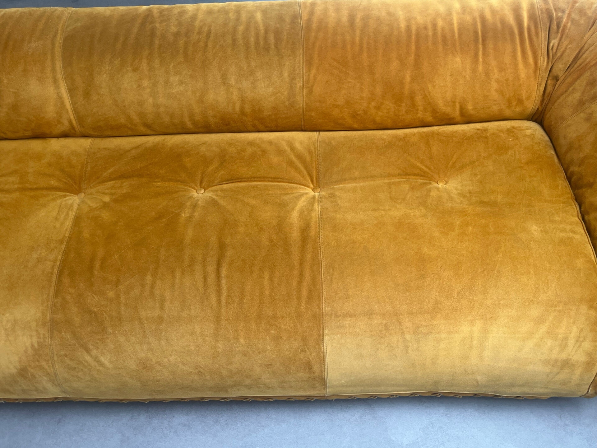 Nubuck leather amphibious sofa by Alessandro Becchi for Giovannetti,