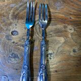 Dessert cutlery service consisting of 11 pieces hallmark 800 worked old and collector