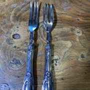 Dessert cutlery service consisting of 11 pieces hallmark 800 worked old and collector