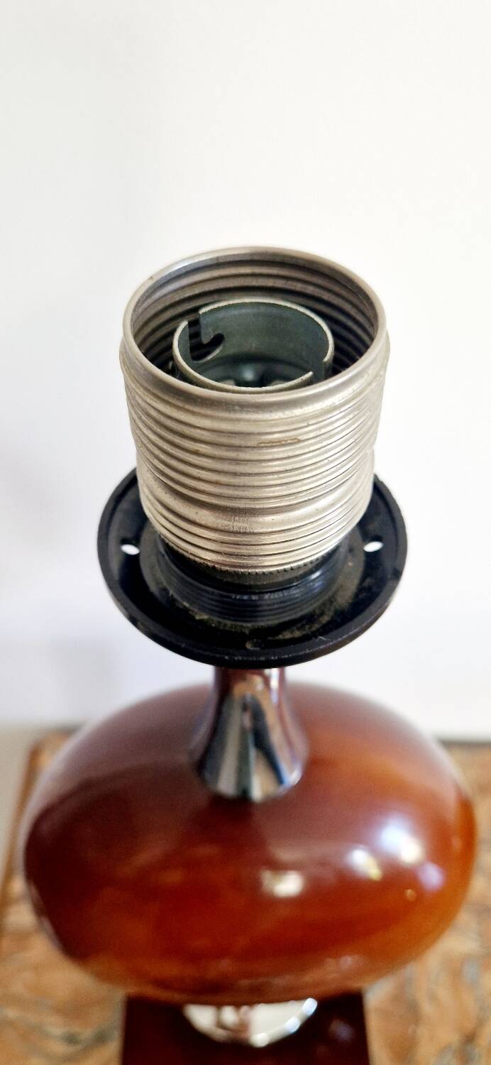 Barbier house lamp - Lacquered and chrome-plated metal - 1970s