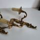 Antique Pair of Louis XV Style Gilt Metal Wall Sconces - 2 Lights