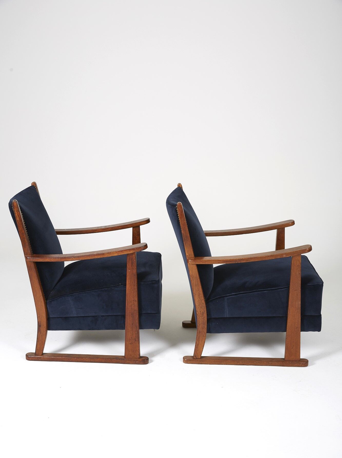 Pair of armchairs luge 1940s