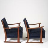 Pair of armchairs luge 1940s