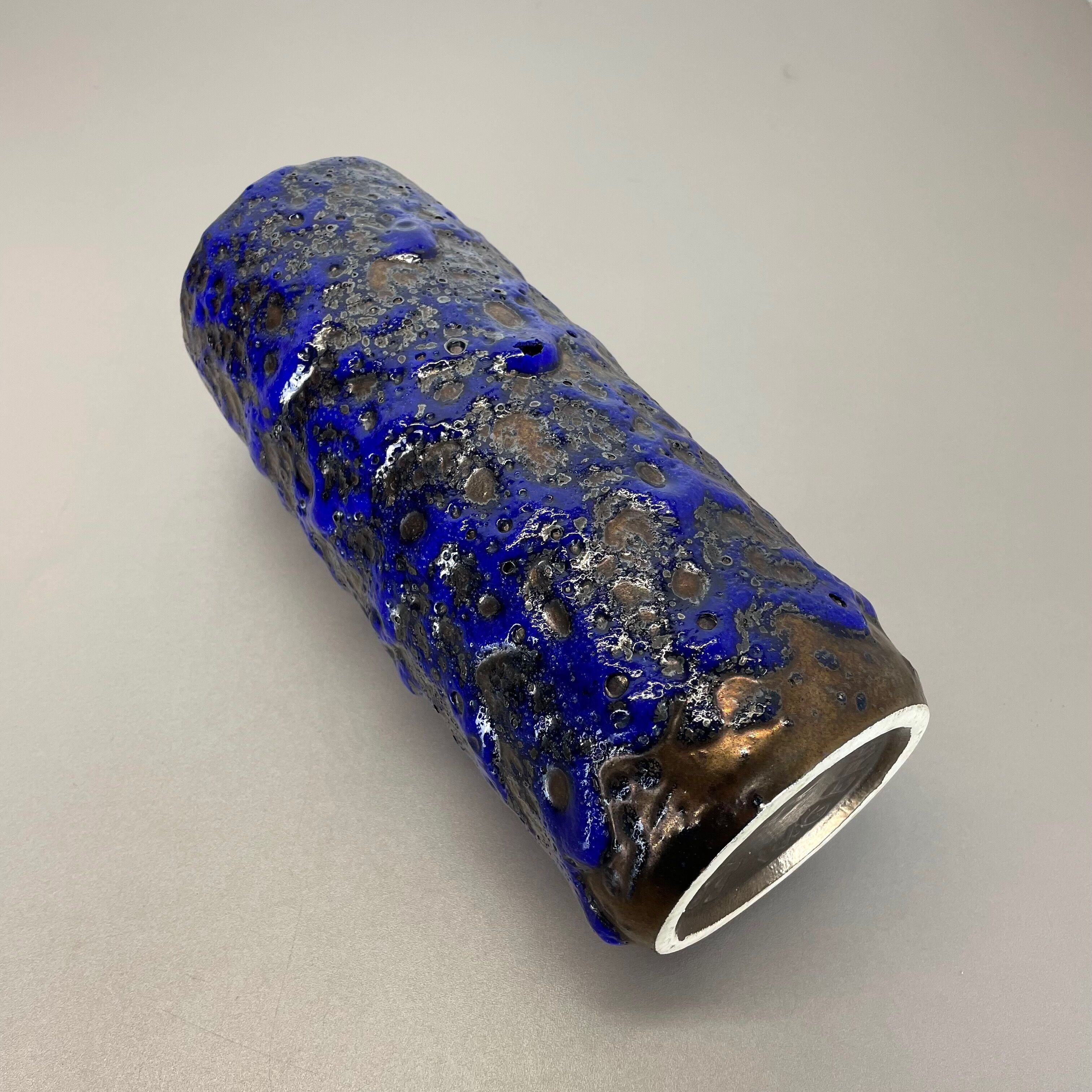 Rare Super Color Crusty Fat Lava Multi-Color Vase Scheurich, Germany WGP, 1970s