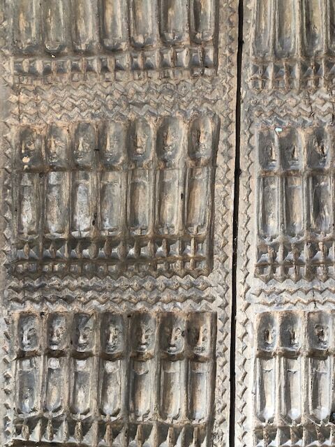 Dogon gate old attic in millet