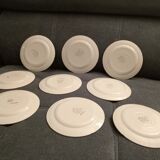 Lot d'assiettes à desserts vintage