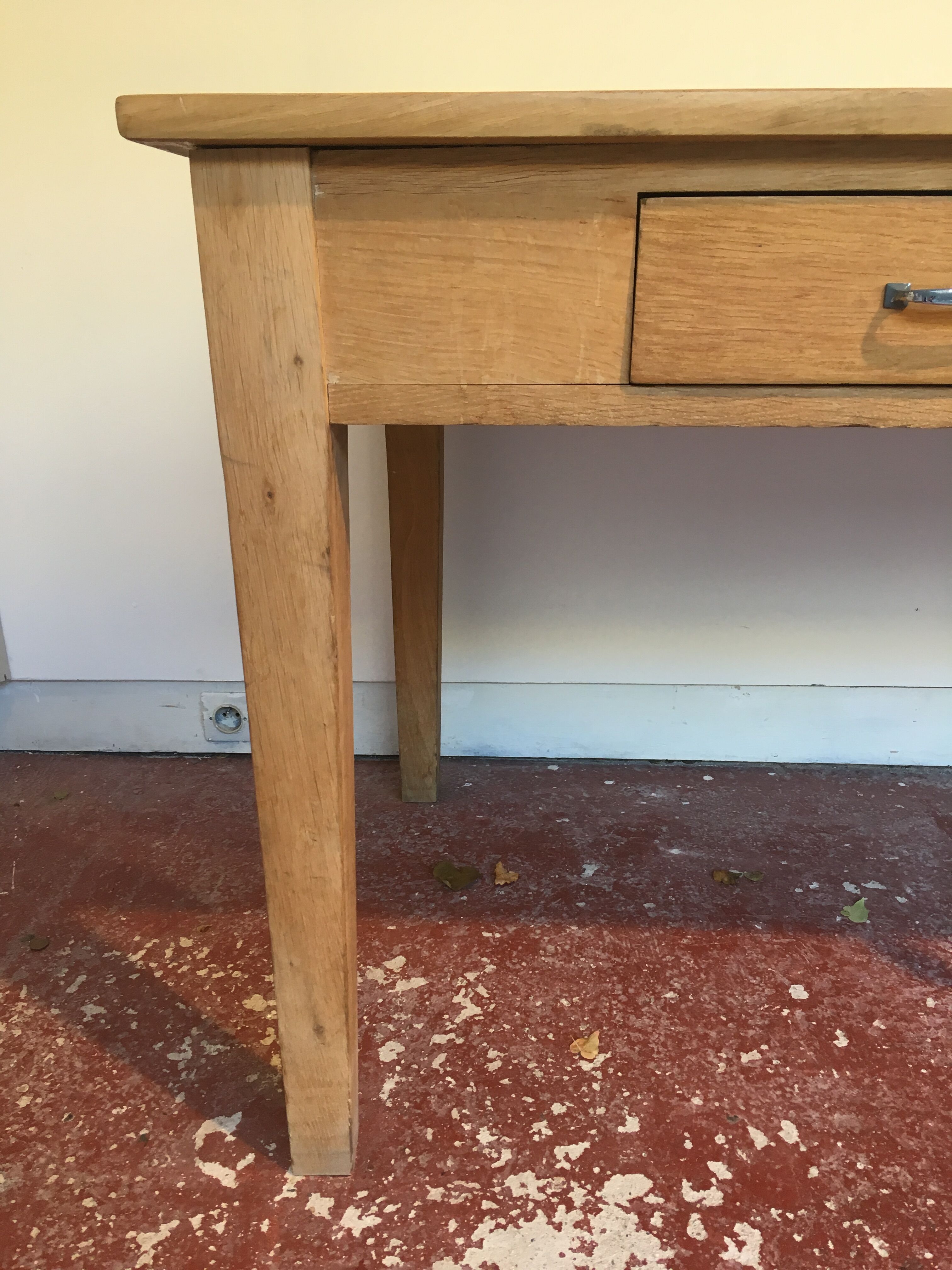 Farm table, 10 drawers