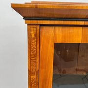 Biedermeier Display Cabinet in Cherry Veneer, Ash Burl, Austria, 1820s