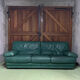 Roche Bobois living room green leather made in Italy