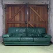 Salon Roche Bobois cuir vert made in Italy