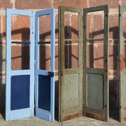 Portes doubles, deux battants, bois massif (Lot de 4)