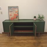 Vintage khaki green buffet