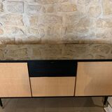 Black mirror enfilade in natural fiber