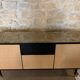 Black mirror enfilade in natural fiber