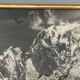 Old artistic photo in black and white Mountain Golden frame