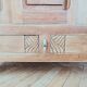 Art Deco carved wood wardrobe with 2 doors and 1 mirror, renovated