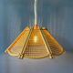 Rattan suspension - bohemian light fixture - vintage bamboo lamp