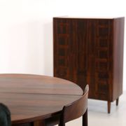 Round Rosewood Omann Jun dining room table, 1960's