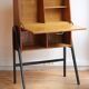 Vintage 1960s secretary in oak veneer with a drop-down front.