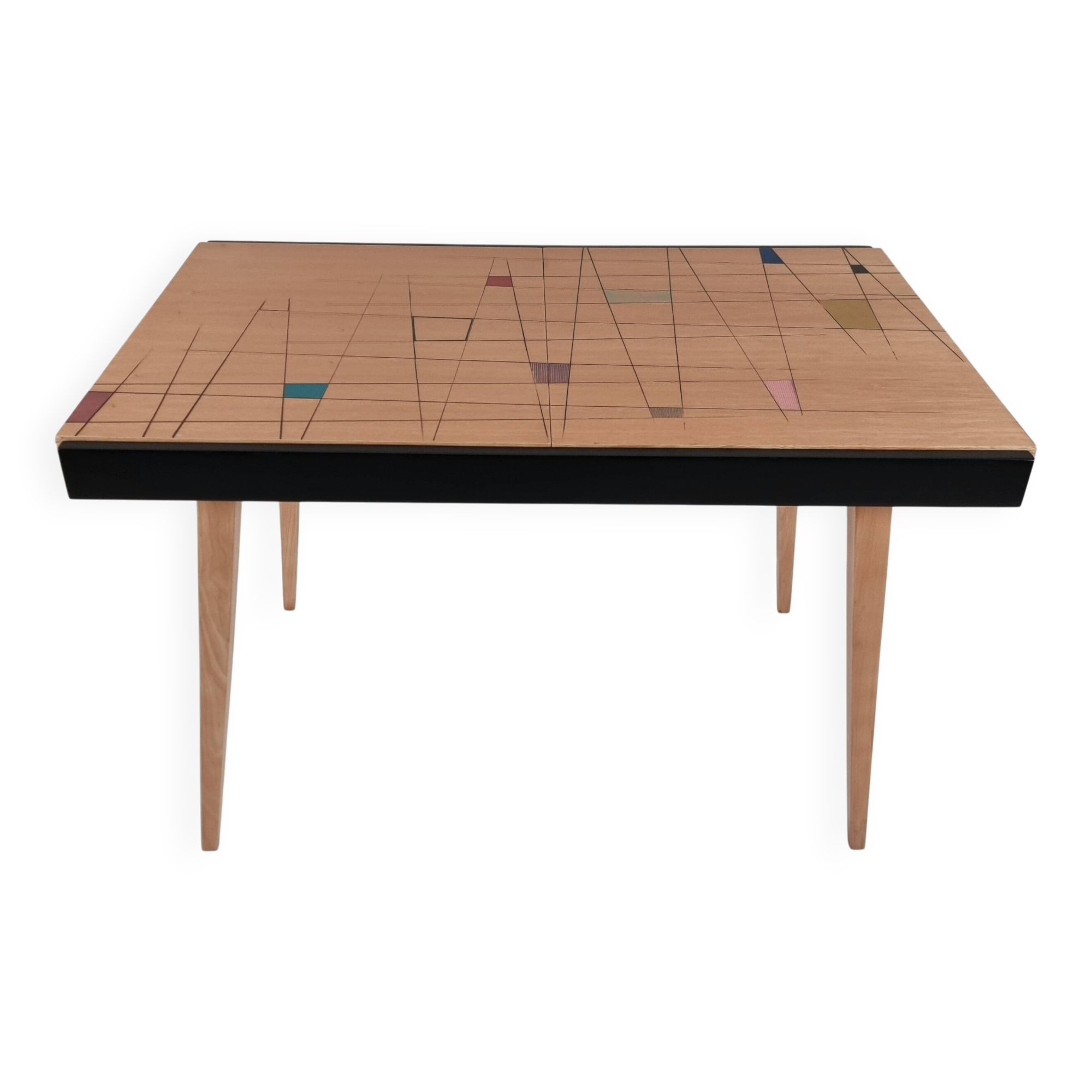 Table vintage en frêne, années 1970