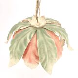 Flower and leaf suspension in pastel tones, 80s