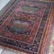 Vintage Iranian Kenareh rug from the 1980s. Handcrafted.