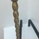 Pair of andirons in brass for fireplace