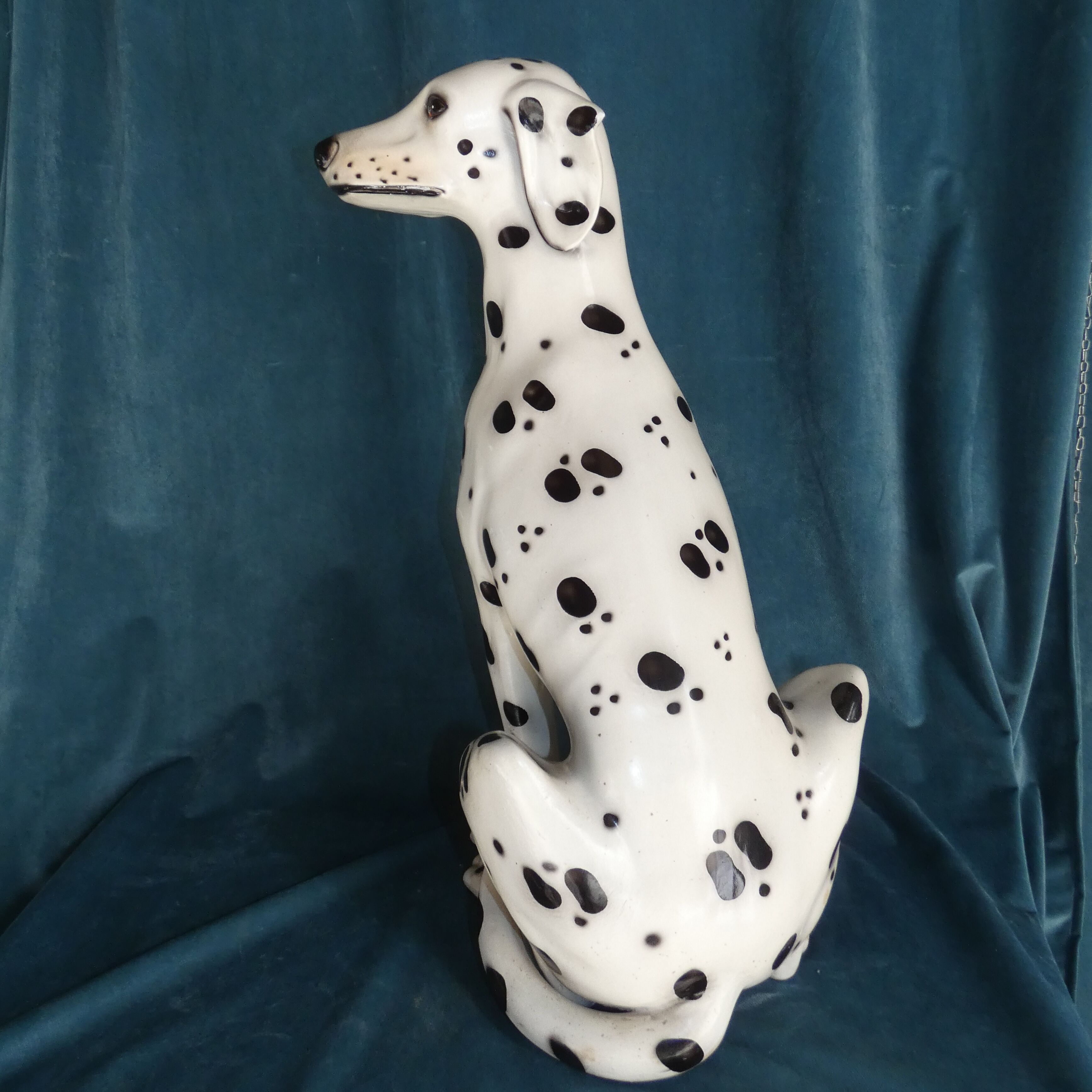 Dalmatian dog life size ceramic italian work circa 1970