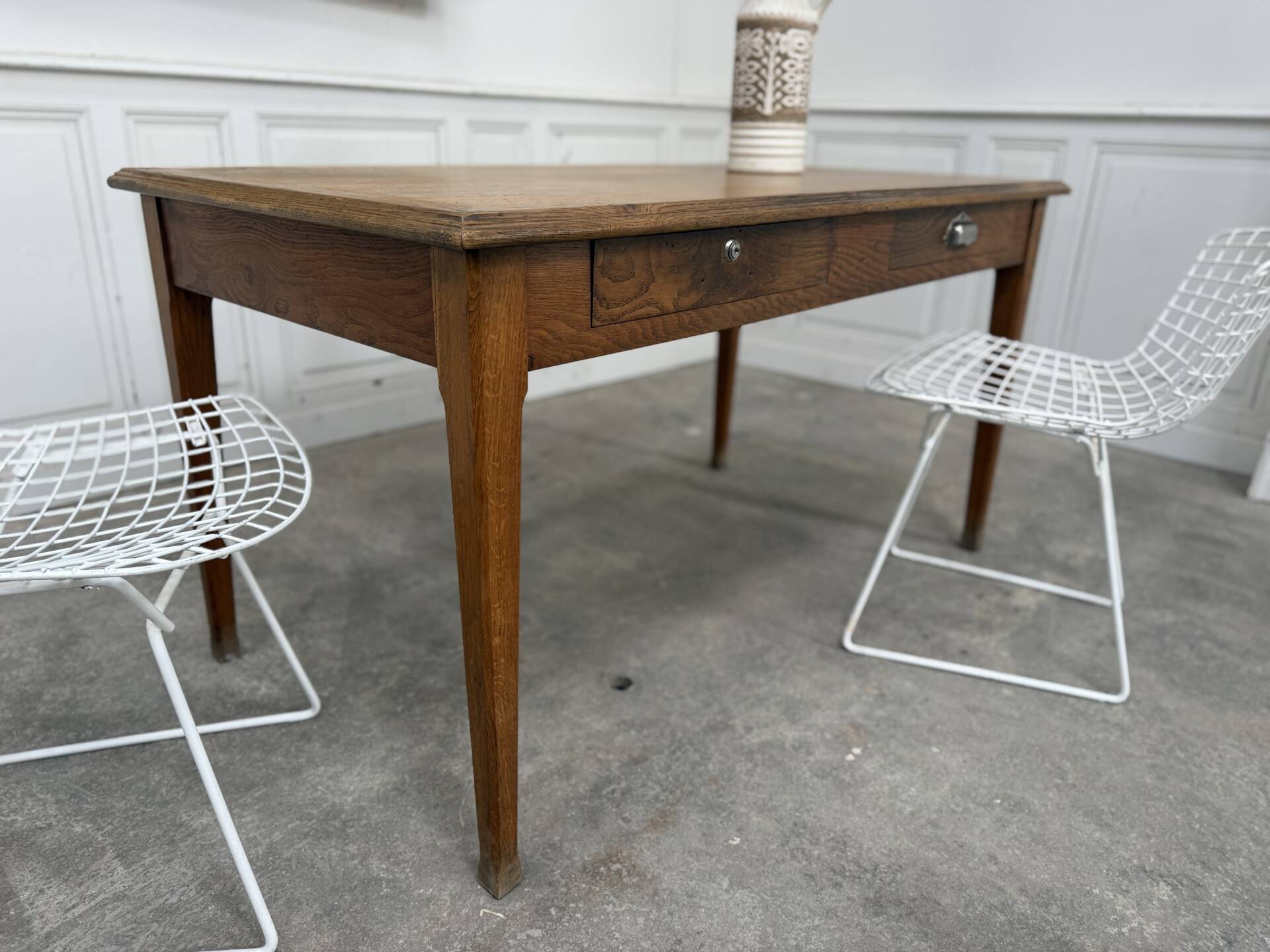 Old small farmhouse table from the 1930s.