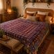vintage crochet bedspread made of granny squares