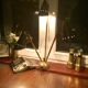 Italian three-headed brass lamp, 50s design