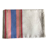 Colored striped linen tablecloth