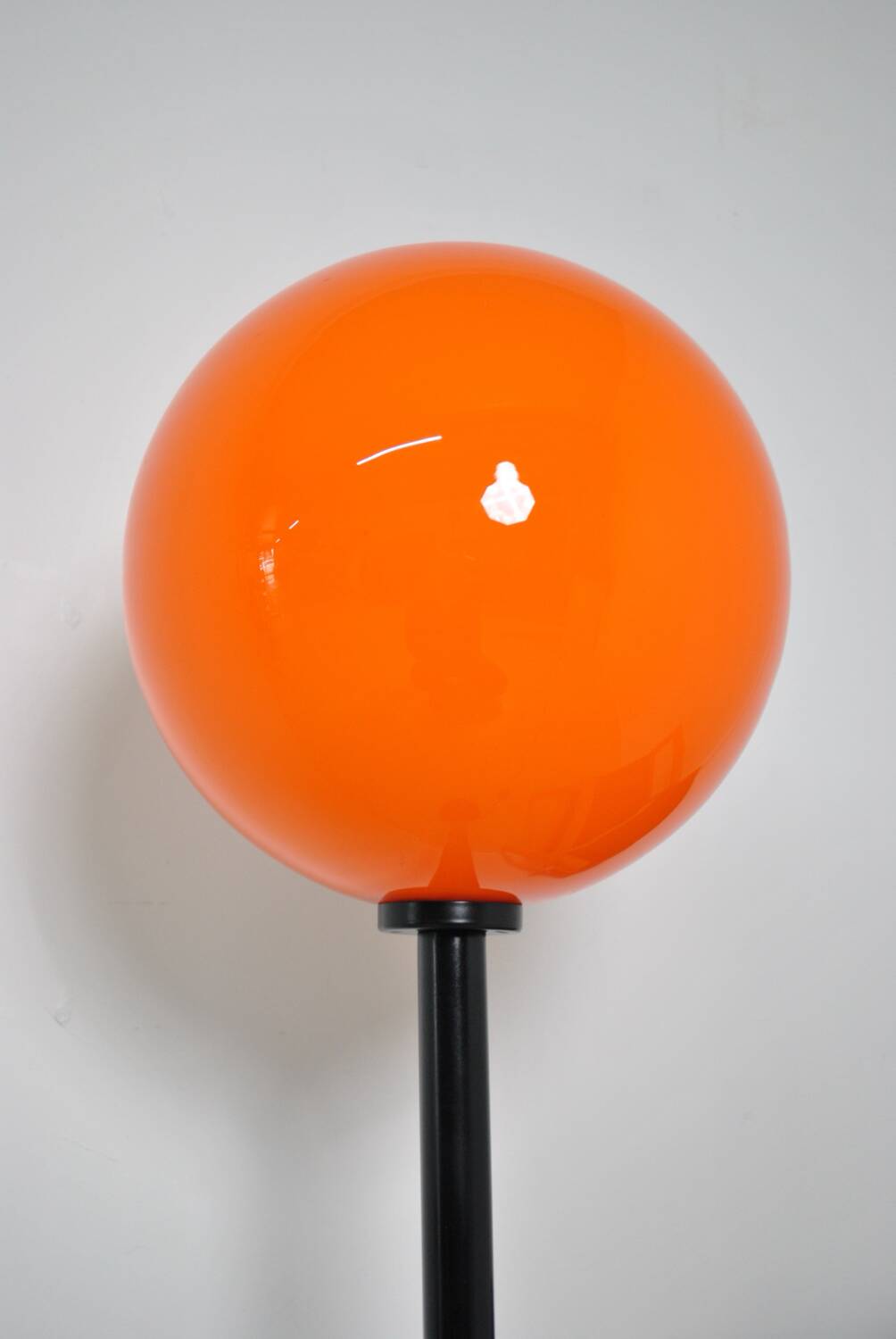 Orange globe floor lamp 1970