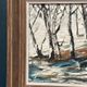 Oil on Swedish panel - "Forest in Winter" - Signed - Vintage and Framed