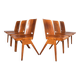 Set of 6 stackable dining chairs in Bauhaus style, 1960