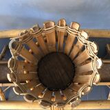 Rattan plant holder, 60s