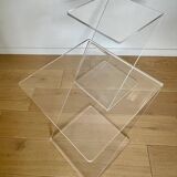 Paire de sellettes Z en plexi transparent