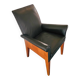 Paramount chair by Philippe Starck / black leather for Driade / 1989