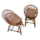 Rattan armchairs for children, 1980s
