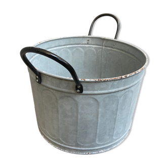 Bassine lessiveuse ronde en zinc