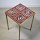 Table d'appoint laiton et céramique 1960