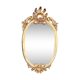 Baroque wall mirror in gilded plaster - height: 62 cm