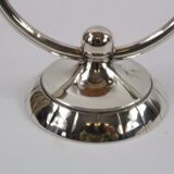Paire de chandeliers candélabres avec porte-bougie double fait d'argent
