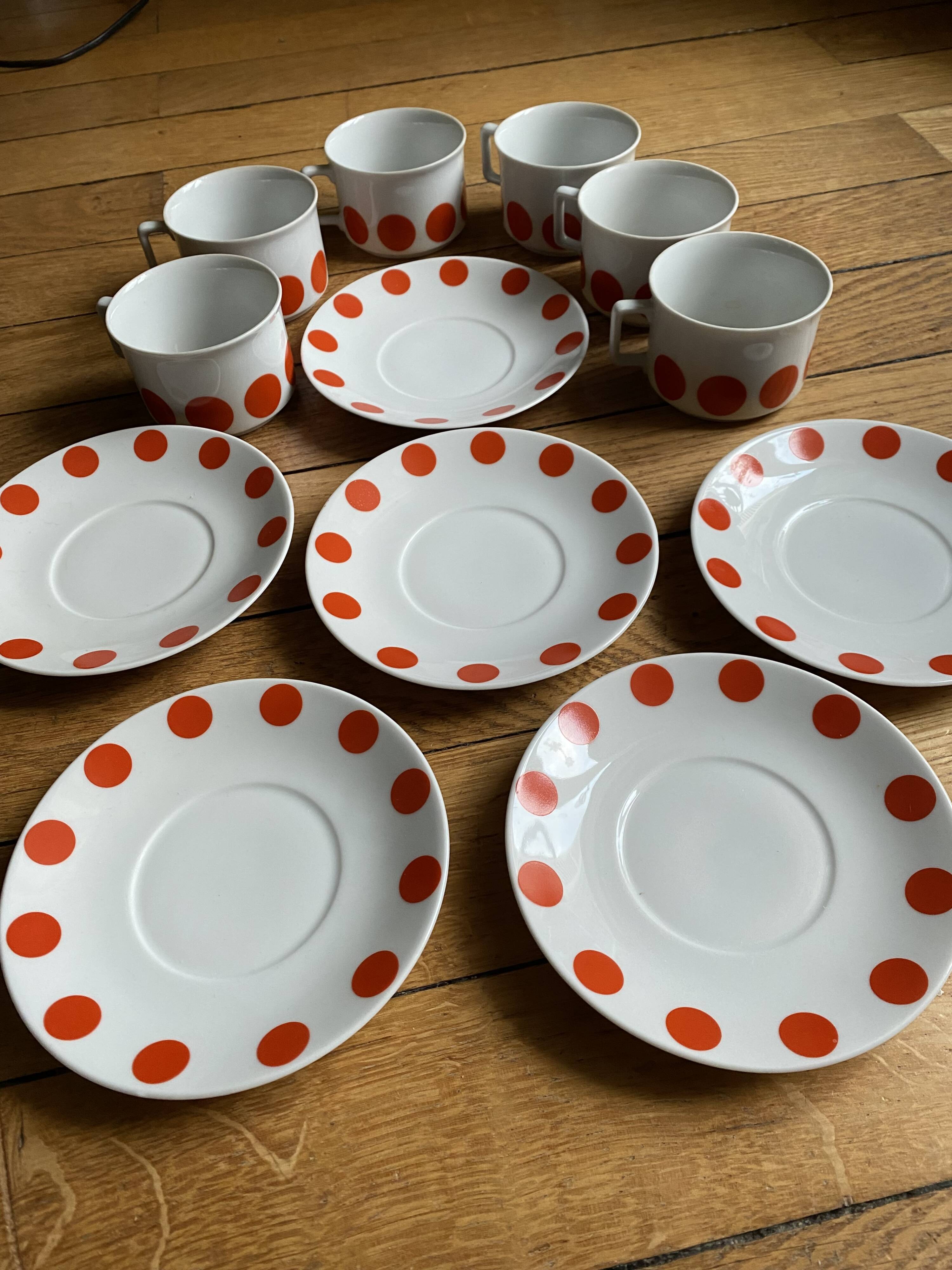 Tasses vintage en porcelaine allemande