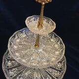 Crystal and bronze cake display