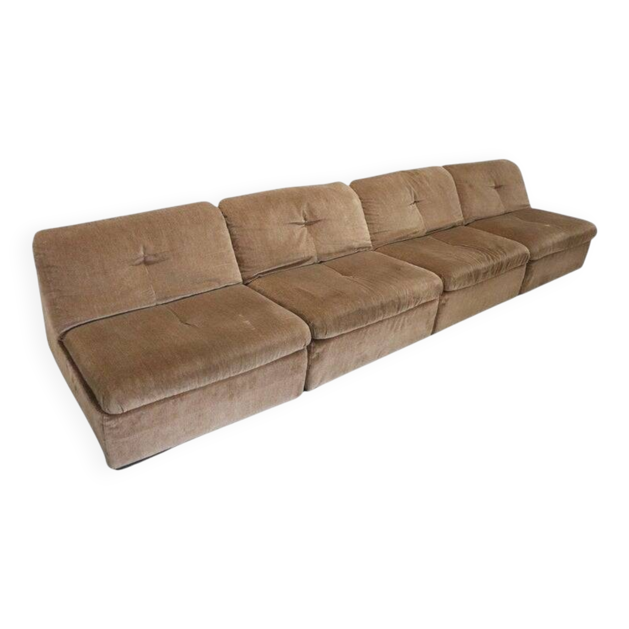 Modular Velvet Sofa by Busnelli, Italy, 1970s