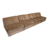 Modular Velvet Sofa by Busnelli, Italy, 1970s