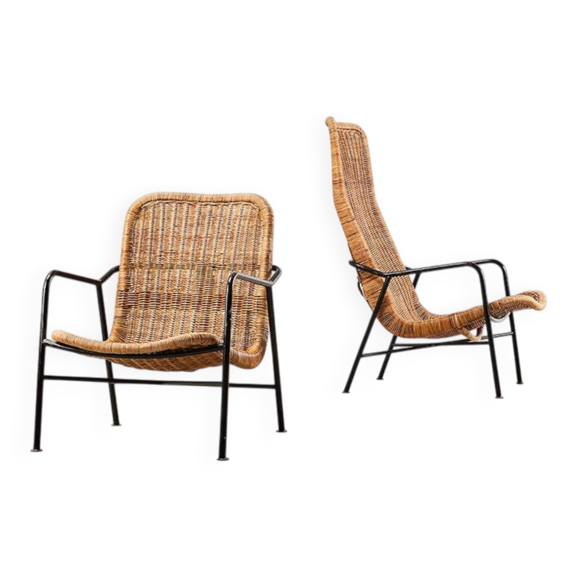 Dirk van Sliedregt Pair of Lounge Chairs for Gebr. Jonkers 1952