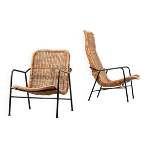 2 fauteuils en rotin - dirk