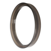 Vintage round mirror - gilac n° 1813 - smoked plexiglass - 1970s